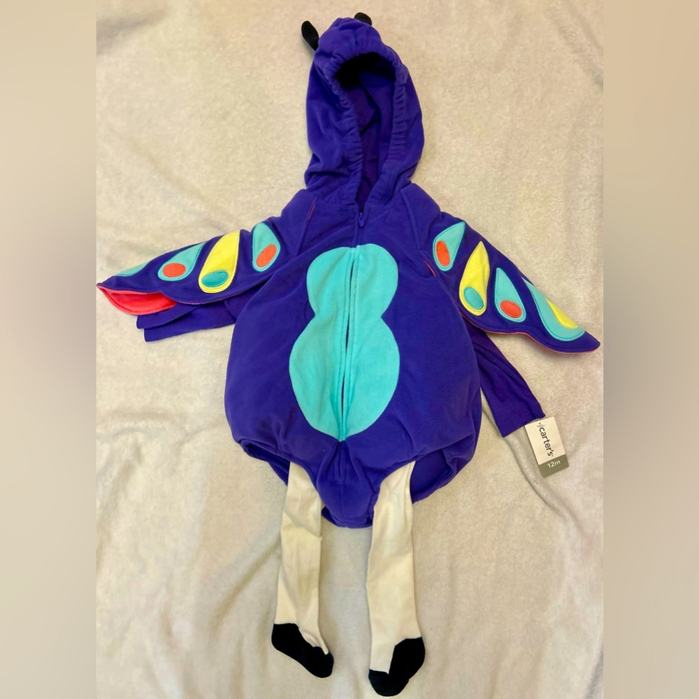 Carter's Baby Girl Butterfly Costume Size 12 Months - NWT